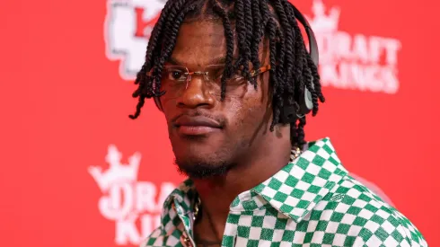 Ravens vs Chiefs SEP 5 September 5, 2024: Baltimore Ravens quarterback Lamar Jackson arrives for the game against the Kansas City Chiefs at GEHA Field at Arrowhead Stadium in Kansas City, MO.
