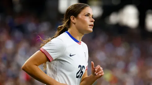 Emma Sears #26 of the United States looks on during the second half of the match between USA and Iceland
