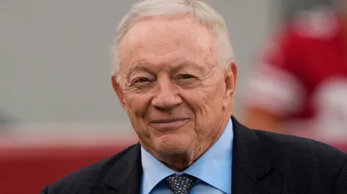 Dallas Cowboys owner Jerry Jones is seen on the field prior to a game against the San Francisco 49ers at Levi's Stadium on October 27, 2024 in Santa Clara, California.
