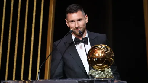  Lionel Messi attends the 67th Ballon D'Or Ceremony at Theatre Du Chatelet on October 30, 2023
