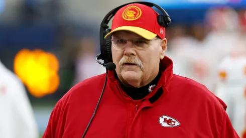 Kansas City Chiefs head coach Andy Reid looks on during the NFL, American Football Herren, USA football game between the Kansas City Chiefs and the Los Angeles Chargers.
