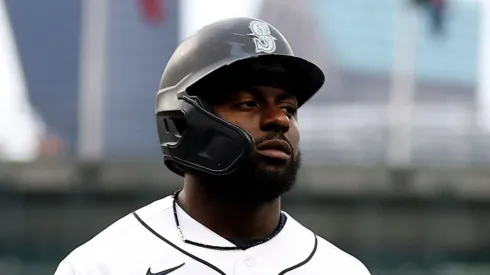 Archive: Taylor Trammell #5 of the Seattle Mariners reacts after striking out against the New York Yankees during the fourth inning at T-Mobile Park on May 31, 2023 in Seattle, Washington. 
