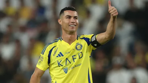 Cristiano Ronaldo celebrates with Al Nassr
