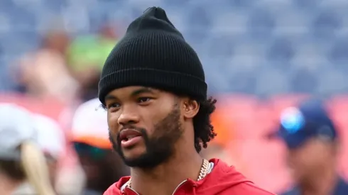 Kyler Murray #1 of the Arizona Cardinals walks off the field after a preseason game against the Denver Broncos at Empower Field At Mile High on August 25, 2024 in Denver, Colorado.
