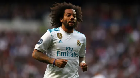 Marcelo of Real Madrid during the UEFA Champions League Semi Final Second Leg match between Real Madrid and Bayern Muenchen at the Bernabeu
