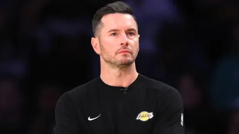 Head coach JJ Redick of the Los Angeles Lakers looks on during the second quarter against the Memphis Grizzlies at Crypto.com Arena
