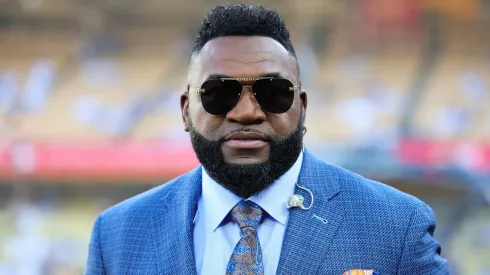 David Ortiz looks on during batting practice ahead of Game One of the 2024 World Series at Dodger Stadium on October 25, 2024 in Los Angeles, California. 
