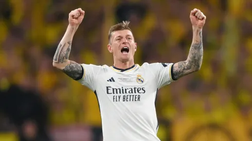 Toni Kroos of Real Madrid acknowledges the fans whilst been substituted during the UEFA Champions League 2023/24 Final match between Borussia Dortmund and Real Madrid CF
