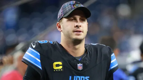 Detroit Lions quarterback Jared Goff (16) walks off the field after the conclusion of an NFL game between the Seattle Seahawks and the Detroit Lions in 2024.
