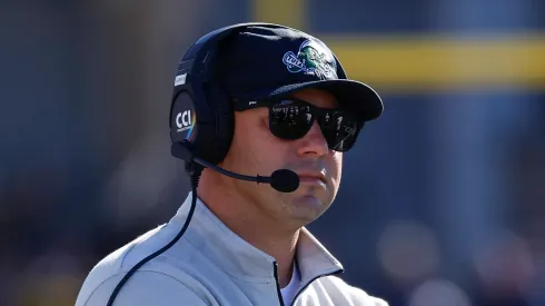 Tulane Green Wave Head Coach Jon Sumrall during a NCAA football game between the United States Naval Academy and the Tulane Green Wave at Navy-Marine Corp Memorial Stadium in Annapolis, MD.
