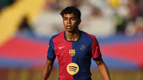 Lamine Yamal of FC Barcelona looks on during a match against Las Palmas
