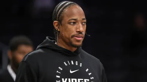 Sacramento Kings forward DeMar DeRozan (10) before the Sacramento Kings vs Los Angeles Lakers game at Crypto.com Arena
