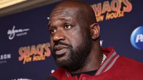 Shaquille O'Neal attends 'Shaq's Fun House' at XS nightclub at Encore Las Vegas on February 09, 2024 in Las Vegas, Nevada.