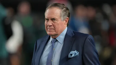 Bill Belichick looks on during the game between the Philadelphia Eagles and the Atlanta Falcons on September 15, 2024.
