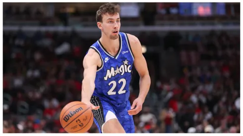 Orlando Magic forward Franz Wagner (22) against the Chicago Bulls during the first half at the United Center on November 15, 2023 in Chicago, Illinois.
