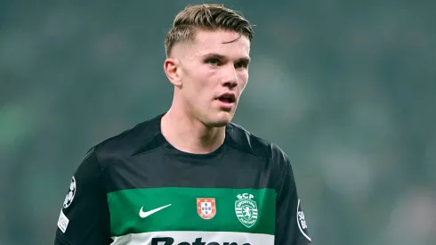 Viktor Gyokeres of Sporting CP looks on during the UEFA Champions League match between Sporting CP and Arsenal FC.