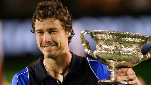 Marat Safin after winning the Australian Open 2005.