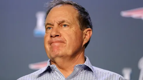 Head coach Bill Belichick of the New England Patriots speaks with the press during the New England Patriots Media Availability during Super Bowl LII week at the Mall of America on January 30, 2018 in Bloomington, Minnesota.The New England Patriots will face the Philadelphia Eagles in Super Bowl LII on February 4th.
