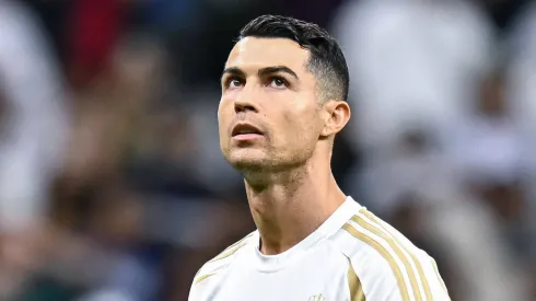 Cristiano Ronaldo of Al Nassr looks on during a match 
