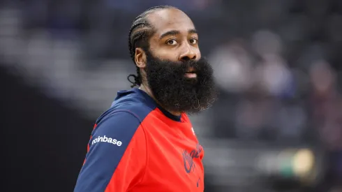 James Harden #1 of the LA Clippers in the first half at Intuit Dome on December 01, 2024.
