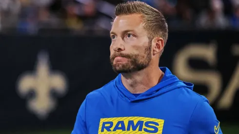 Los Angeles Rams head coach Sean McVay walks on the field before his game against the New Orleans Saints during an NFL, American Football Herren, USA regular season game in New Orleans, Louisiana USA on December 1, 2024.
