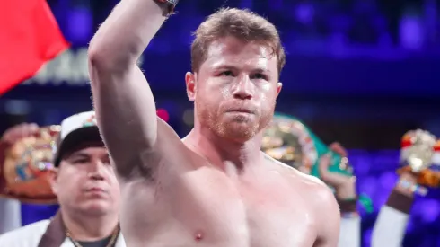 WBC/WBA/WBO super middleweight champion Canelo Alvarez looks on before a title fight at T-Mobile Arena on September 14, 2024 in Las Vegas, Nevada.
