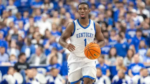 Kentucky point guard Lamont Butler (1) had 11 points, six rebounds, six assists and six steals in UK s 123-52 demolition of Kentucky Wesleyan in the Wildcats first exhibition game of 2024-25. 
