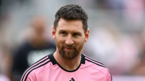 Lionel Messi of Inter Miami looks on prior to a game against the Orlando City SC
