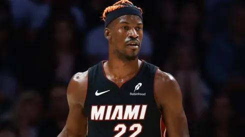 Jimmy Butler #22 of the Miami Heat controls the ball against the Oklahoma City Thunder during the first half at Kaseya Center on December 20, 2024 in Miami, Florida. <> during the second half at Kaseya Center on December 04, 2024 in Miami, Florida.
