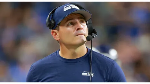 Seattle Seahawks head coach Mike Macdonald walks on the sidelinesnduring a game between the Detroit Lions and the Seattle Seahawks in Detroit, Michigan USA, on Monday, September 30, 2024
