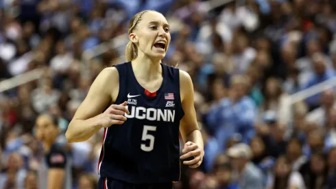 Paige Bueckers playing for UConn.
