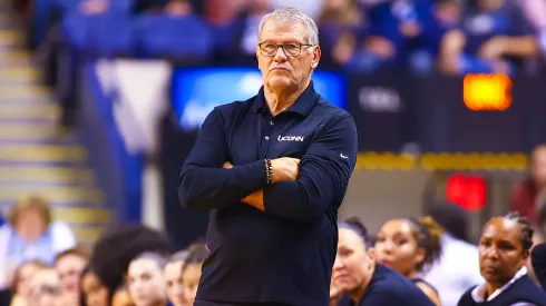 November 15, 2024: Conn coach Geno Auriemma tied the NCAA, College League, USA Division I record for men s or women s basketball with his 1,216th career victory Friday night as his No. 2 Huskies beat No. 14 North Carolina 69-58. NCAA basketball game between University of Connecticut and University of North Carolina at First Horizon Arena, Greensboro NC CSM Greensboro United States of America
