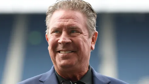 Former Miami Dolphins quarterback Dan Marino looks on prior to a game between the Miami Dolphins and the Seattle Seahawks at Lumen Field on September 22, 2024 in Seattle, Washington.
