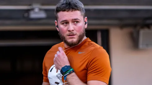 Clemson vs Texas Dec 21 Dec 21, 2024.Quinn Ewers 3 of the Texas Longhorns during warmups before the game vs the Clemson Tigers in the first round of the playoffs at DKR-Memorial Stadium.
