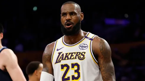 LeBron James #23 of the Los Angeles Lakers against the Memphis Grizzlies at Crypto.com Arena on