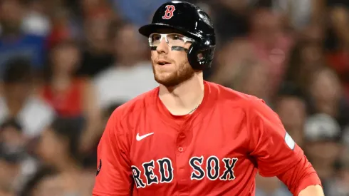 Danny Jansen #28 of the Boston Red Sox walks to the dugout after striking out against the Arizona Diamondbacks during the fourth inning at Fenway Park on August 23, 2024 in Boston, Massachusetts. 
