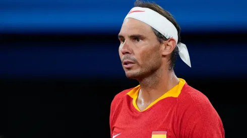 Rafael Nadal of Spain during the Tennis Men's Double Quarterfinal of the 2024 Paris Olympic Games.
