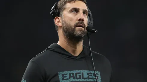 Head coach Nick Sirianni of the Philadelphia Eagles looks on during the fourth quarter against the Green Bay Packers at Arena Corinthians on September 06, 2024 in Sao Paulo, Brazil.
