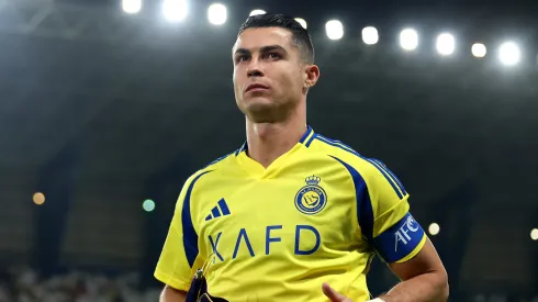 Cristiano Ronaldo of Al Nassr walks out during the AFC Champions League Elite match