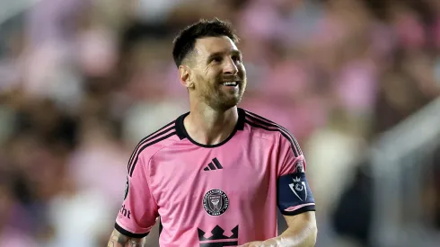 Lionel Messi #10 of Inter Miami CF reacts against the Nashville SC 
