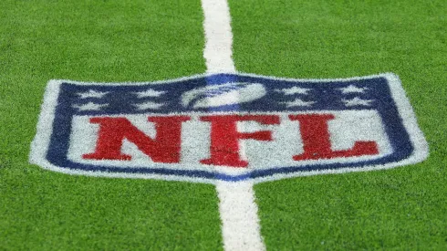 NFL logo on the field