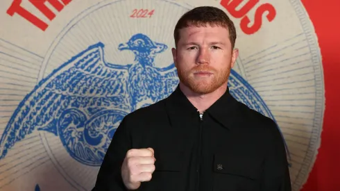 Saul Canelo Alvarez arrives prior to the RING Magazine Awards at Old Royal Naval College on January 11, 2025 in London, England.