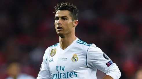 Cristiano Ronaldo of Real Madrid CF looks on during the UEFA Champions League final between Real Madrid and Liverpool