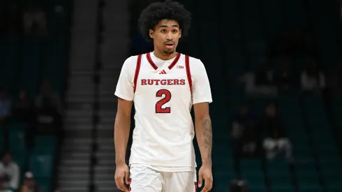 Dylan Harper #2 of the Rutgers Scarlet Knights