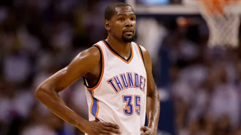 Kevin Durant #35 of the Oklahoma City Thunder during a game against the Golden State Warriors on May 24, 2016.
