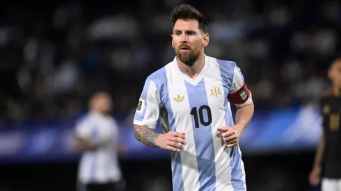 Lionel Messi of Argentina, in the 50th anniversary special edition Adidas during the South American FIFA World Cup Qualifiers.