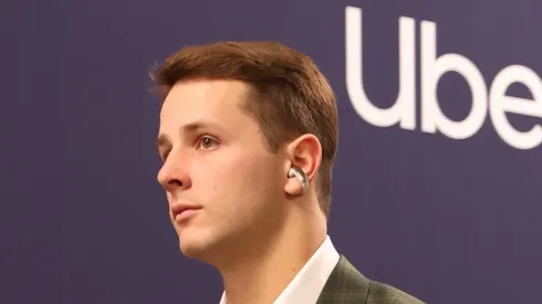 Brock Purdy #13 of the San Francisco 49ers arrives before Super Bowl LVIII at Allegiant Stadium on February 11, 2024 in Las Vegas, Nevada.