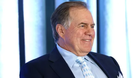 Head Coach Bill Belichick of the North Carolina Tar Heels looks on during a press conference on December 12, 2024 in Chapel Hill, North Carolina.