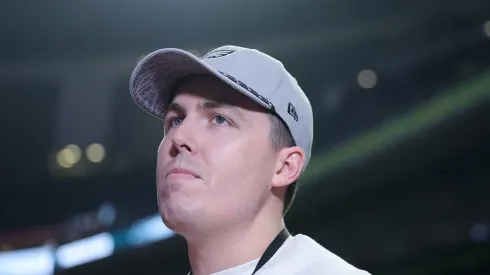 Kellen Moore, offensive coordinator for the Philadelphia Eagles, looks on during Super Bowl LIX Opening Night at Caesars Superdome on February 03, 2025 in New Orleans, Louisiana.