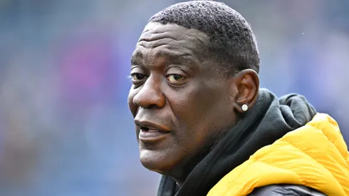 Former NBA player, Shawn Kemp is seen on the field prior to a game between the Seattle Seahawks and the Buffalo Bills at Lumen Field on October 27, 2024 in Seattle, Washington.